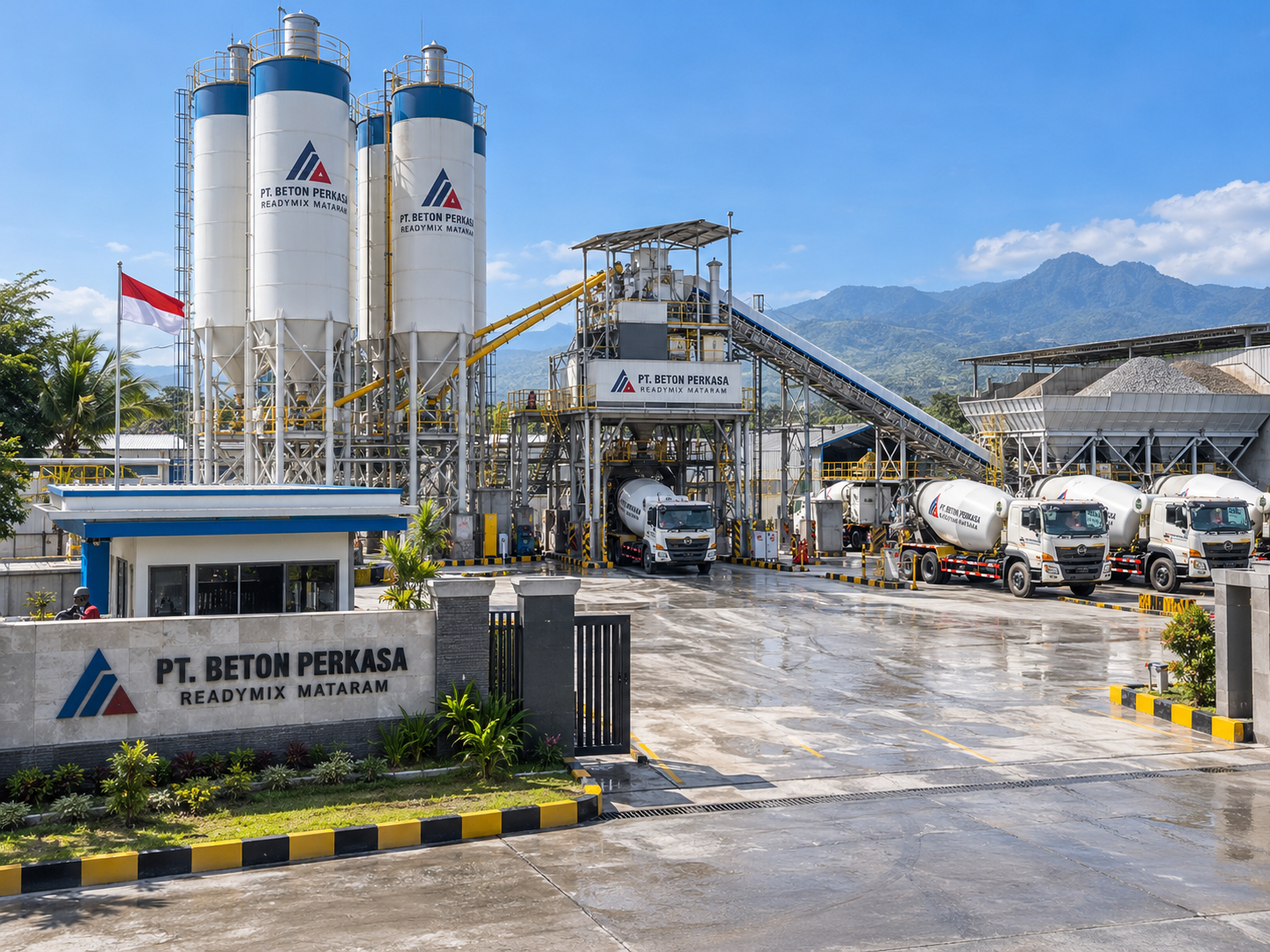 Batching Plant Utama PT. Beton Perkasa Readymix Mataram di Ring Road Selatan